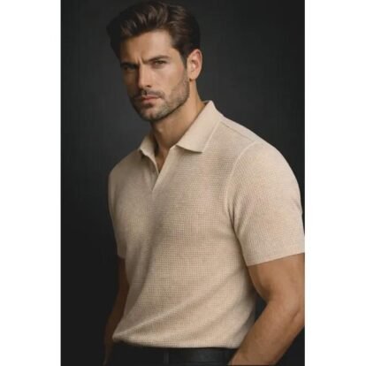 camisa-camiseta-polo-texturizada-sem-botao