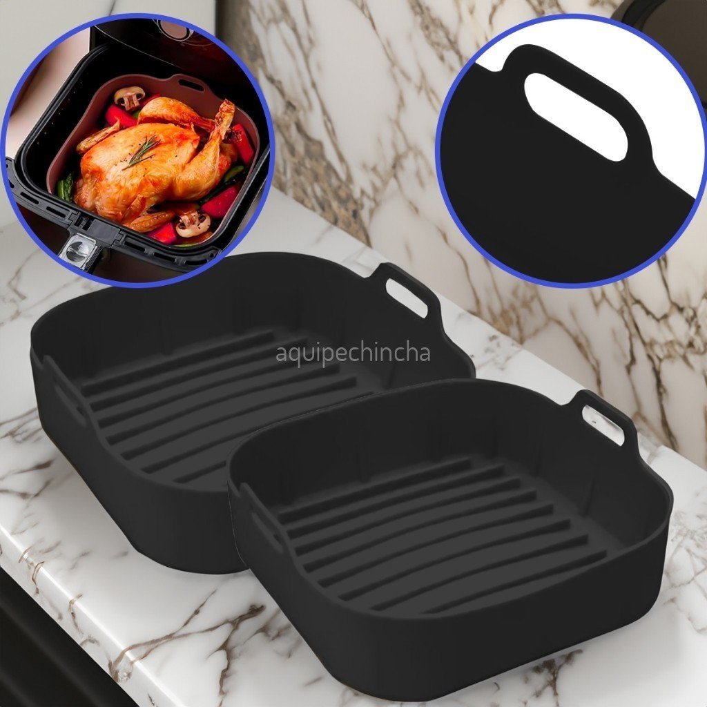 kit-3-formas-silicone-air-fryer-quadrada