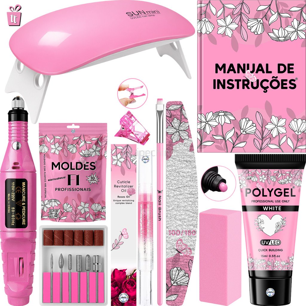 kit-polygel-com-lixadeira-e-cabine-sun