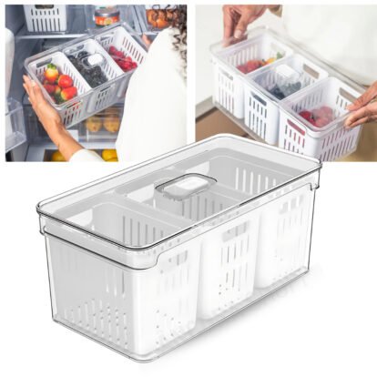 organizador-de-geladeira-clear-fresh-com-3-cestos