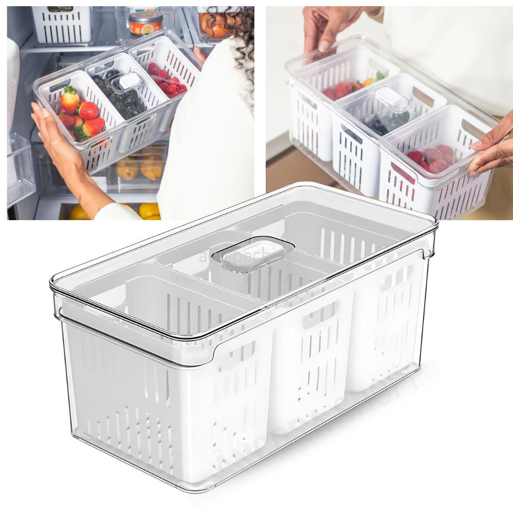 organizador-de-geladeira-clear-fresh-com-3-cestos